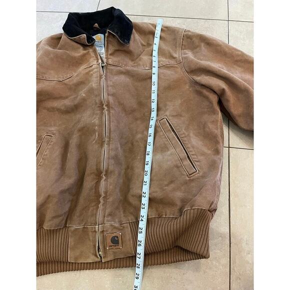 VTG Carhartt J14 BRN Santa Fe Western Work Barn Coat Jacket Men Large Canvas - Picture 5 of 13